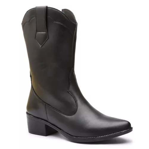 BOTA MOLLY WESTERN FEMININA PRETA - west-01 - MOLLY