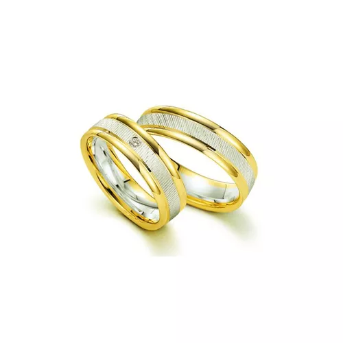 Par de Alianças GLASGOW Ouro 18k - NORTHOFF - Sonhos em Ouro 18k!