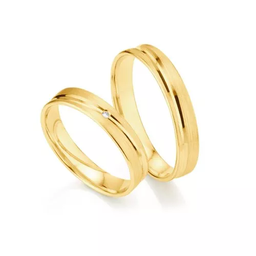 Par de Alianças LONDRES em Ouro 18k - NORTHOFF - Sonhos em Ouro 18k!