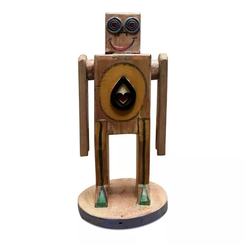 Escultura de Robô II - 40 x 19 CM. - 2010000011058 - OFICINA DE AGOSTO