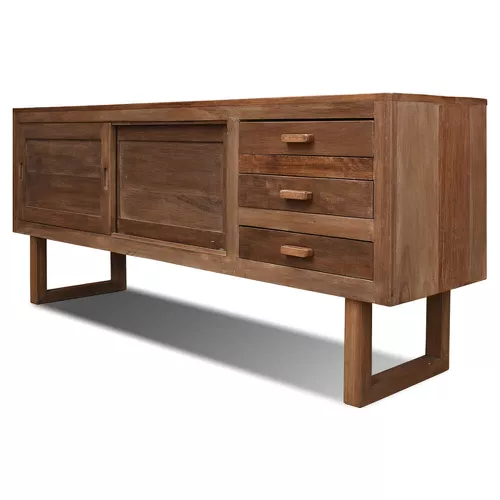 Buffet Portas de Correr - Madeira Natural - 210000... - OFICINA DE AGOSTO