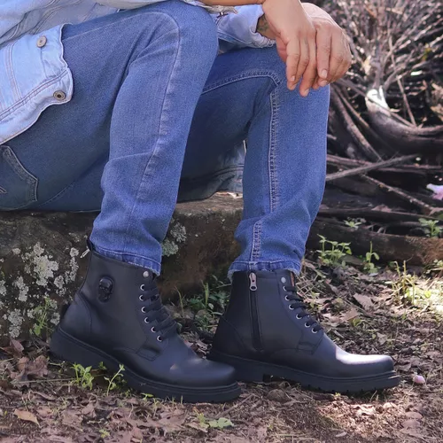 Bota Coturno Masculino Casual Caveira Defender Ped... - PEDWAY
