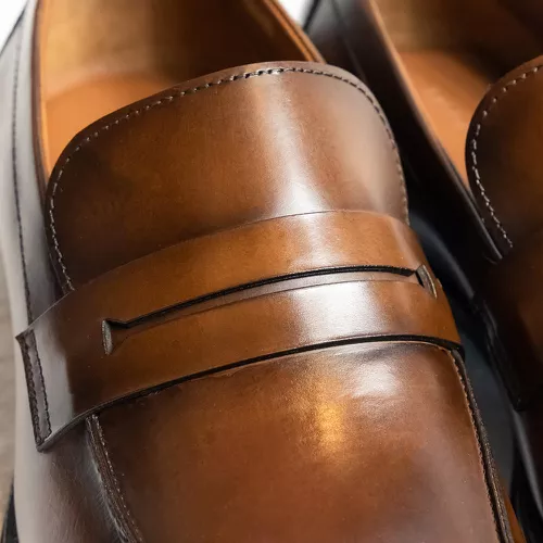 Sapato Social Penny Loafer Damasco