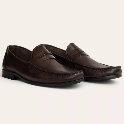 Sapato Mocassim Penny Loafer Café/Tostado