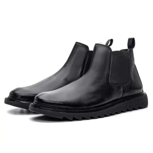 Bota Grécia em Couro Preto - Coronello