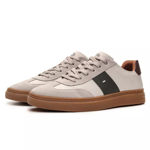 Tênis Casual Matteo em Couro Off White - Coronello