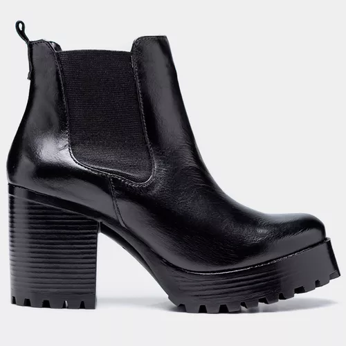 Bota Coturno ALICIA Plataforma Preta - 1730 PRETO - SBSHOES