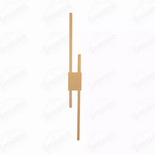 ARANDELA RETILINE DOUBLE LED 43W GOLD BRONZEARTE