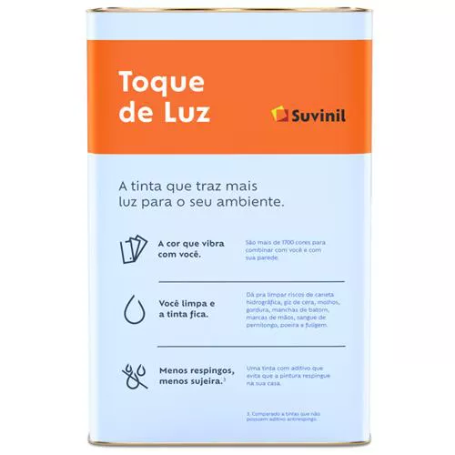 TINTA SUVINIL 18LT ACRILICA SEMI-BRILHO BRANCO GELO