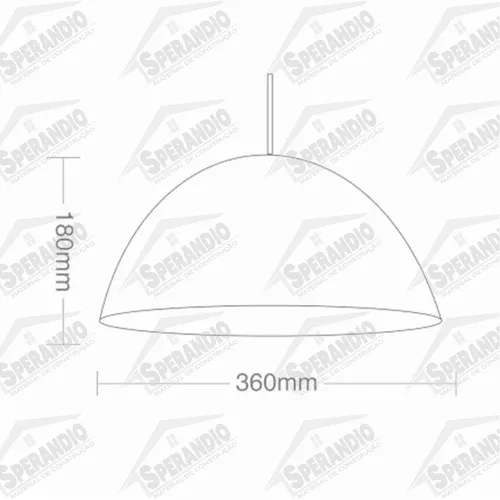 PENDENTE TD 821F FOSCO BRANCO TASCHIBRA