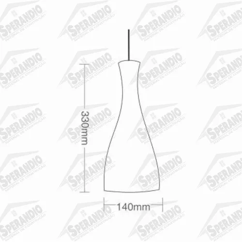 PENDENTE TD 1003 E-27 FOSCO BRANCO TASCHIBRA