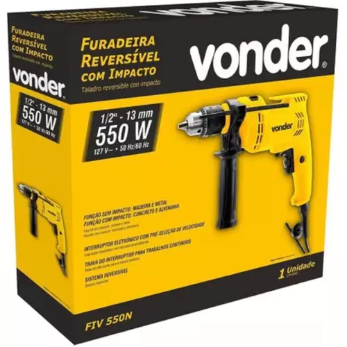 FURADEIRA DE IMPACTO VONDER 1/2 FIV550 127V