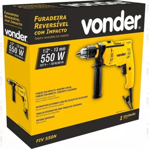 FURADEIRA DE IMPACTO VONDER 1/2 FIV550 127V