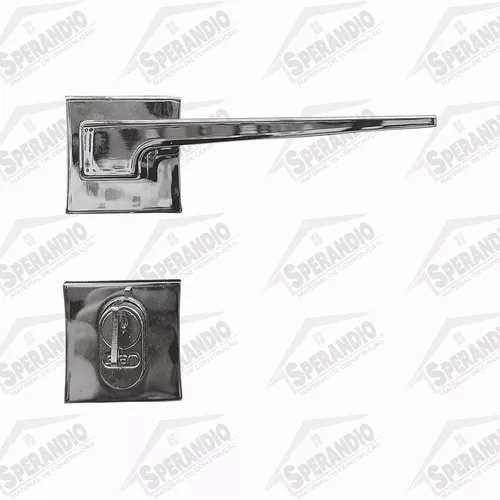 FECHADURA EXTERNA CLASSIC 3200 ROSETA QUADRADA - CROMADO STAM