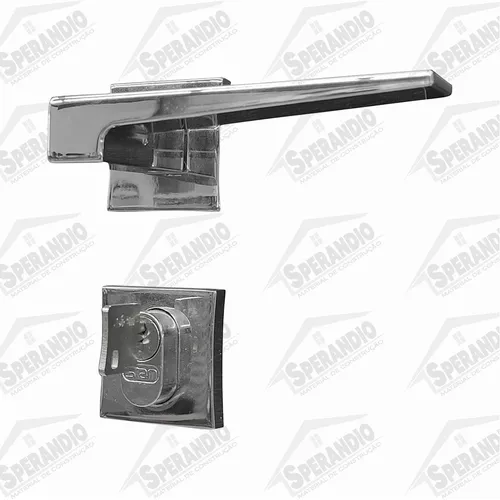 FECHADURA EXTERNA CLASSIC 3200 ROSETA QUADRADA - CROMADO STAM