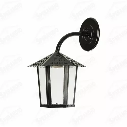 ARANDELA COLONIAL SEXTAVADA 1XE27 PP PRETO BLUMENAU