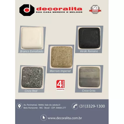 TANQUE DECORALITA MARMORE SINTETICO MARROM IMPERIAL