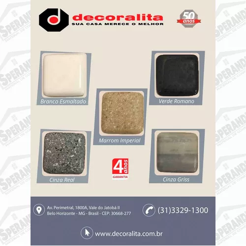 TANQUE DECORALITA MARMORE SINTETICO MARROM IMPERIAL