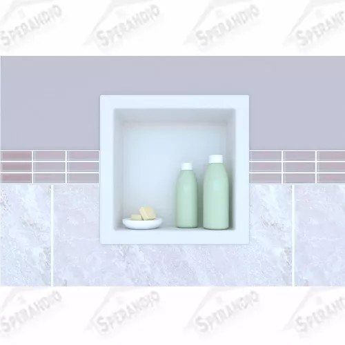 NICHO MÁRMORE SINTÉTICO DURAFORT FUNDO LISO BRANCO
