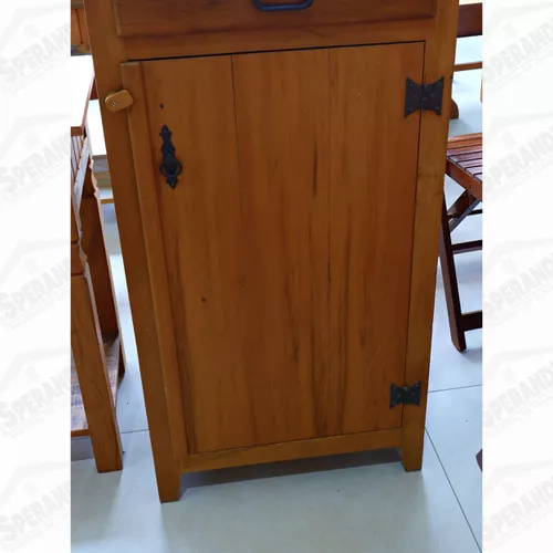 ARMÁRIO RÚSTICO PARA BOTIJA DE GÁS COM GAVETA