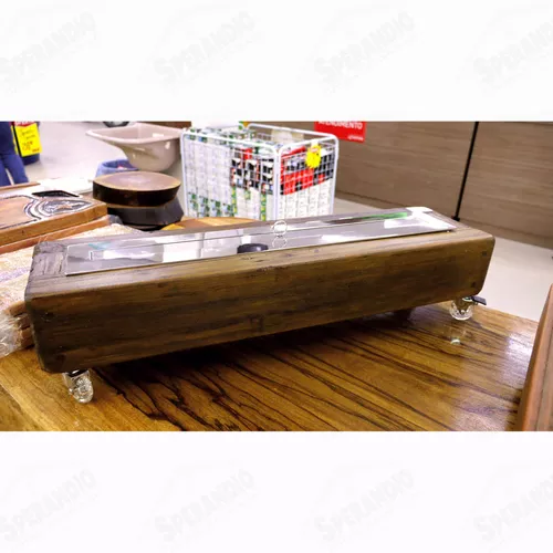 LAREIRA DE MADEIRA A A ALCOOL INOX Q70 80CM