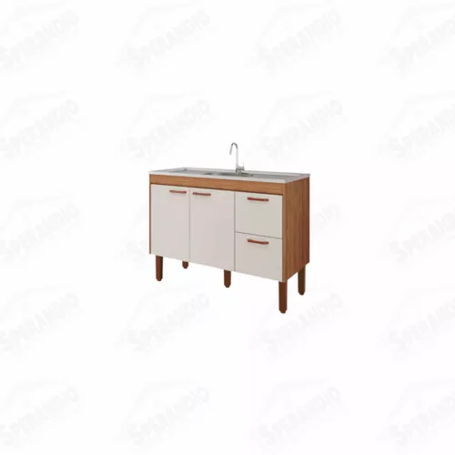 ARMÁRIO COZINHA SLIM 0,94 MT MGM FREIJO/OFF WHITE