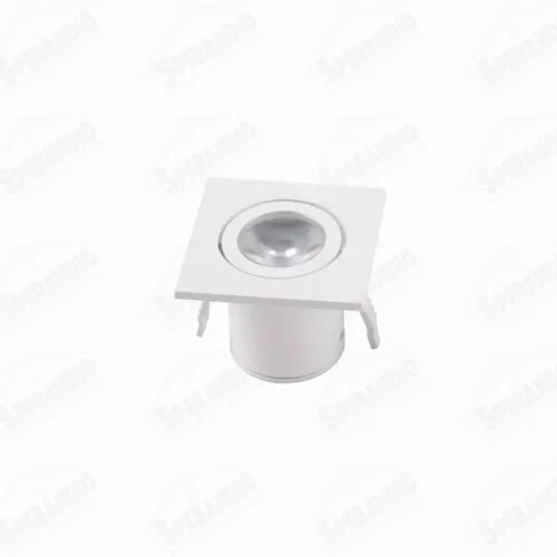 MINI SPOT LED EMBUTIR QUADRADO AURIGA 1W 3000K BRANCO ASTRALED