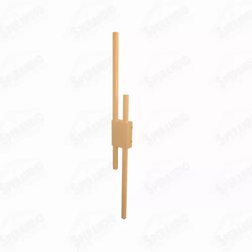 ARANDELA RETILINE DOUBLE LED 43W GOLD BRONZEARTE