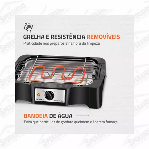 CHURRASQUEIRA ELÉTRICA 127V - MONDIAL 