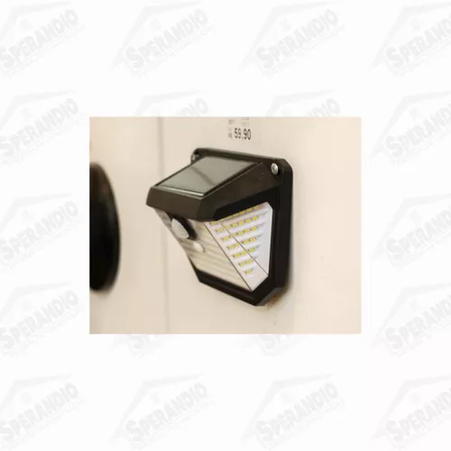 ARANDELA LED SOLAR 6000K PRETO ABS IP65 M3 - LUCLAIR