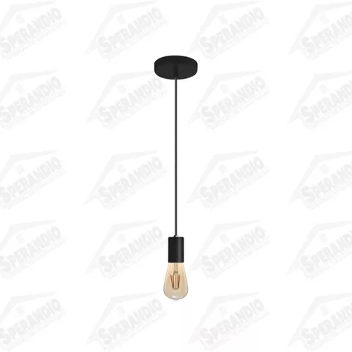 PENDENTE VINTAGE ALUM. LISO CABO PP PRETO 1XE27 - 1,5M PRETO - BLUMENAU
