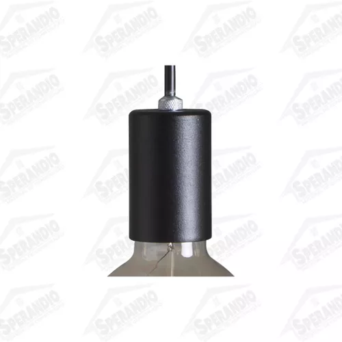 PENDENTE VINTAGE ALUM. LISO CABO PP PRETO 1XE27 - 1,5M PRETO - BLUMENAU