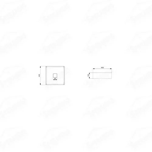 CUBA APOIO QUADRADA 400X400MM T5 BRANCO - ROCA