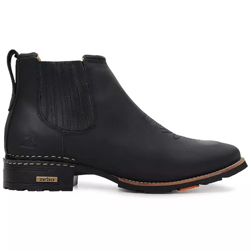 Botina Texana Zebu Original 57020 Mustang Preto - TEXASKING | Botas e Botinas Country