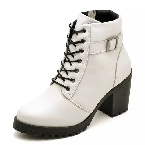 Bota Coturno Feminino Top Franca Shoes Motociclist... - Top Franca Shoes | Calçados Confortáveis em Couro