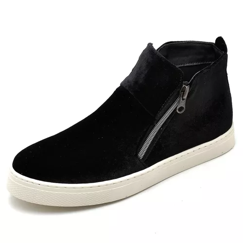 Bota Botinha Feminino Top Franca Shoes Hiate Velud... - Top Franca Shoes | Calçados Confortáveis em Couro