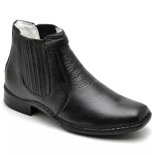 Bota Botina Masculina Conchinha Em Bovino Nobre So... - Top Franca Shoes | Calçados Confortáveis em Couro