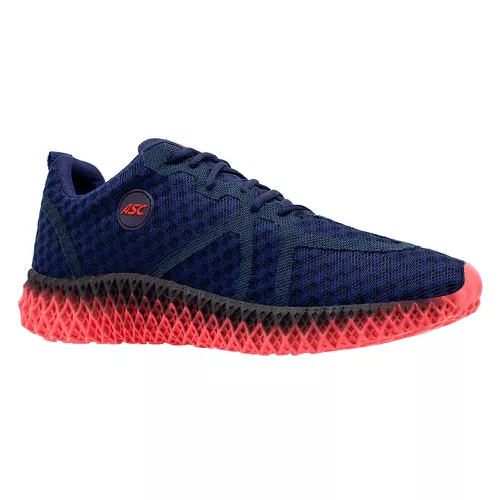 Tênis Ascension Ghost Marinho e Vermelho - Top Franca Shoes | Calçados Confortáveis em Couro