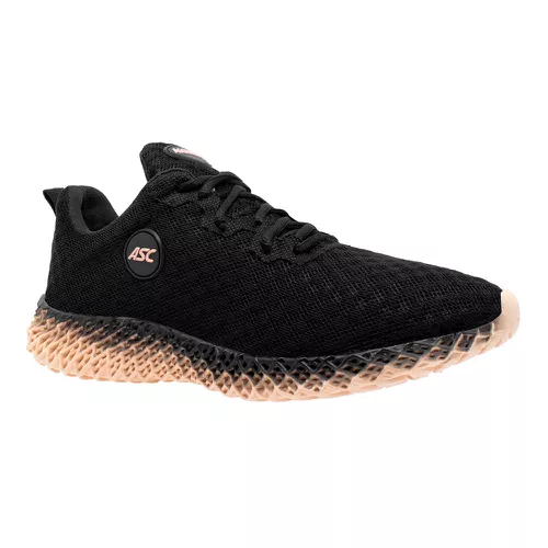 Tênis Ascension Ghost Preto e Rose - Top Franca Shoes | Calçados Confortáveis em Couro
