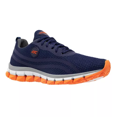 Tênis Ascension LEGE 21 Marinho e Laranja - Sola L... - Top Franca Shoes | Calçados Confortáveis em Couro