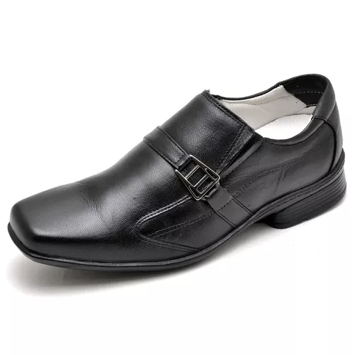 Sapato Social de Conforto Masculino Anatomico Pret - Top Franca Shoes | Calçados Confortáveis em Couro