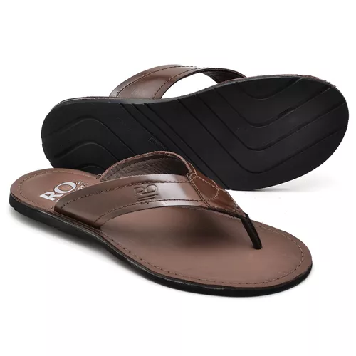 Chinelo Reta Oposta - Top Franca Shoes | Calçados Confortáveis em Couro