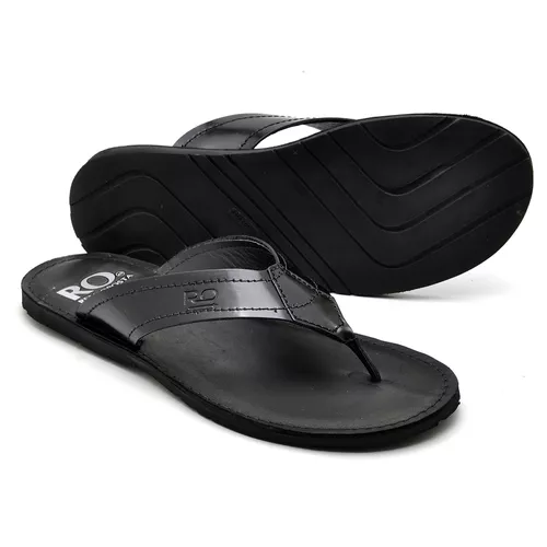 Chinelo Reta Oposta - Top Franca Shoes | Calçados Confortáveis em Couro