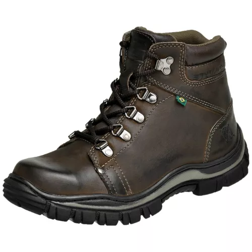 Bota Coturno Adventure Azimute Brasil Cafe - Top Franca Shoes | Calçados Confortáveis em Couro