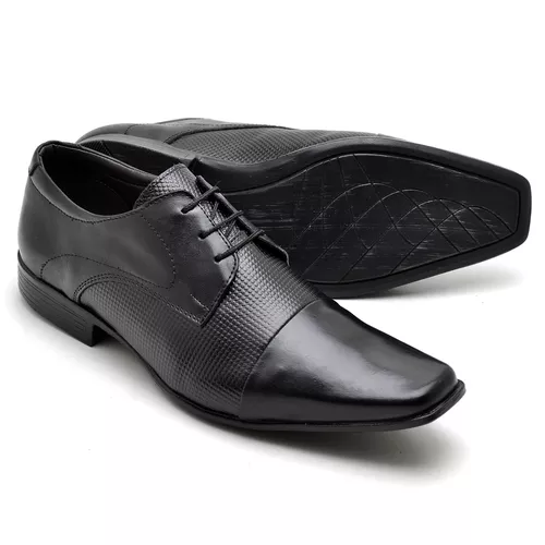 Sapato Social Reta Oposta - Top Franca Shoes | Calçados Confortáveis em Couro