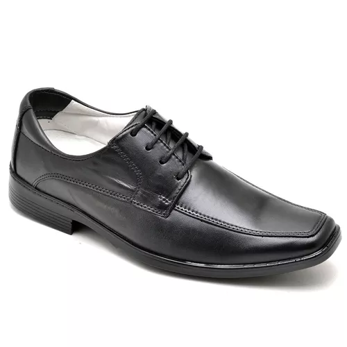 Sapato Social Masculino Conforto Anatomico Preto - Top Franca Shoes | Calçados Confortáveis em Couro