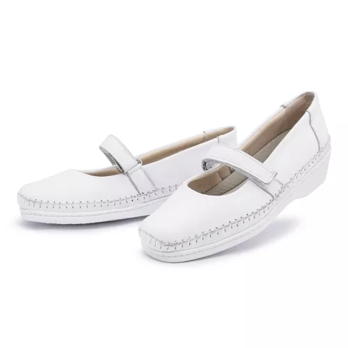 Sapato Sapatilha Top Franca Shoes Boneca Branco - Top Franca Shoes | Calçados Confortáveis em Couro