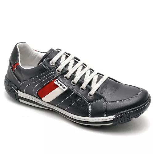 Sapatênis Casual Masculino Esporte Fino preto - Top Franca Shoes | Calçados Confortáveis em Couro
