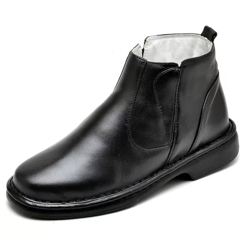 Bota Botina Social Masculino de Conforto Anatômico... - Top Franca Shoes | Calçados Confortáveis em Couro