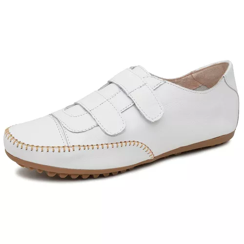 Mocatênis Feminino Top Franca Shoes Branco - Top Franca Shoes | Calçados Confortáveis em Couro